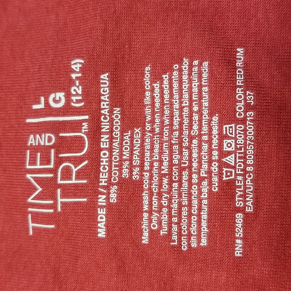 Time And Tru Red Size Large - image 4